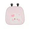 Almofada Azul para Cadeirinha de Carro Urso e Coelho Desenho Animado Seda de Gelo Respirável Almofada Refrescante para Cadeirinha de Carro Universal para Todas as Estações Decoração de Interior de Carro Almofada de Assento