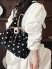 Colección de otoño 2026 transfronteriza: diseño único, gamuza de lunares, bolso de hombro color block, bolso de axila moderno y retro