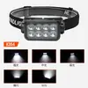 Farol LED de alta potência para fronteira, farol com bateria de lítio, longa duração, luz forte, farol de indução multifuncional para exterior, luz forte