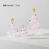 Conjunto de enfeites de árvore de Natal escovados transfronteiriços, artesanato em vidro de Zibo, presente de Natal, decoração de mesa atacado