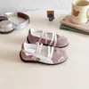 2026 Novos Sapatos de Couro com Solado Macio Estilo Coreano para Meninas Sapatos de Princesa para Primavera/Outono Sapatos Individuais de Boca Rasa para Crianças Sapatos de Performance para Bebês