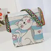 Bolsa Cruzada Doble Cara Estilo Étnico al por Mayor, Bolso de Hombro con Diseño de Cinta, Mochila Multifuncional Tejida, Bolsita para Teléfono de Dibujos Animados