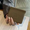 Porta-moedas de Couro Genuíno Feminino Couro Togo Bolsa Vazada para Cartões Bolsa para Guardar Chave do Carro Batom Bolsa de Identificação Mini Exquisita