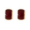 Pendientes retro románticos franceses color vino con pasador de plata S925 diseño verde dopamina pendientes elegantes para mujer