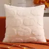 Fronha Decorativa de Halloween Transfronteiriça para Comércio Exterior, Abóbora, Pelo de Coelho, Jacquard, Outono, Ação de Graças, Envio Direto da Fábrica