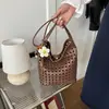 Bolso de hombro tejido de gran capacidad para vacaciones en la playa, versión coreana transfronteriza, nuevo de primavera-verano 2026, para mujer