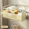Cesta colgante de noche para dormitorio, estante de almacenamiento con tablero perforado, artículo esencial para litera alta, gran artículo para habitación de dormitorio, cesta de almacenamiento sin taladro