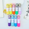 Caneta Marca-Texto Criativa Fofa de Cabeça de Boneca Desenho Animado Caneta Marcadora para Estudantes Caneta de Aquarela Multicolorida Caneta Marcadora para Diário e Anotações