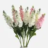 Flor Violeta Artificial Tallo Único Delphinium Morado Arreglo Floral Decorativo para Hotel Boda Flor Violeta Artificial Blanca