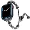 Para pulseira de apple watch strass apple iwatch8 metal pulseira feminina de alta qualidade aço com diamante
