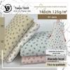 Textura plissada crepe seersucker pequeno floral impresso dupla camada de algodão fresco vestido de tecido de pijama infantil