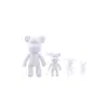 Oso Fluido Blanco Embrión Hecho a Mano DIY Muñeca de Vinilo Oso Violento Pintura Material Especial Kit Set Fabricante Mayorista