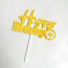 Nueva Decoración para Pastel de Cumpleaños de Acrílico de Doble Capa Estilo Copyright Ins Niño y Niña Feliz Cumpleaños Inserto para Pastel