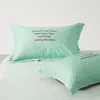 Funda de almohada larga de algodón de fibra larga, color liso estampado, estilo ins escandinavo 2025, nuevo lujo accesible, B&B, individual