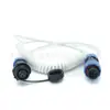 Enchufe de aviación impermeable IP68 de 4 pines, macho a hembra con cubierta impermeable, cable de honda, enchufe impermeable de 4 pines, cable enrollado