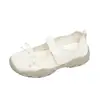 Sapatilhas Estilo Ballet para Mulheres 2026 Novo Verão Sapatos Brancos Respiráveis Slip-on Solado Macio Sapatos Esportivos Confortáveis