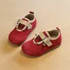Zapatos pequeños de cuero para niña, colección primavera/otoño 2026, estampado de leopardo retro, elegantes y a la moda, suela blanda, zapatos de bebé, planos estilo Birkenstock