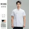 Ropa de Trabajo de Chef de Alta Gama Manga Larga Verano Uniforme de Chef para Hornear Manga Corta Transpirable Ropa de Trabajo para Cocina de Restaurante de Alta Gama Estampado y Bordado