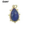 WT-P1974 Exquisite Gota d'Água Colorida Colorida Multicor Opcional Pedra Lápis Lazúli Pó de Cristal Brincos Pingente Acessórios