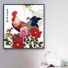 Feliz 99 ponto cruz estilo chinês tudo vai bem com galo pintura decorativa auto-bordado material de bordado faça você mesmo uma geração de cabelo