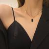Quente-venda ao vivo nada marca de titânio colar de aço das mulheres luz de nicho de luxo high-end europeu e americano pingente de design de nicho de moda