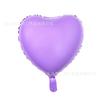 Balão de Folha de Alumínio Hongxiang 18 polegadas Coração Liso Estrela de Cinco Pontas Roxo-Rosa Degradê Decoração de Aniversário Casamento Quarto