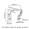 Pendientes de botón de plata de ley S925 con baño de oro de 18 quilates y perla, Accesorios para pendientes versión dorada gruesa, Colgantes para pendientes, Componentes de joyería