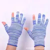 Luvas Listradas de Nylon Sem Dedos, Respiráveis, para Colheita de Chá, Plantio, Embalagem, Proteção Solar, Luvas de Trabalho Unissex, Duráveis