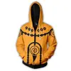 Comercio Exterior Serie Naruto Sudadera Estampada en 3D Cardigan con Cremallera Sudadera con Capucha Chaqueta Ropa de Cosplay Anime