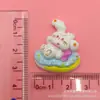 Nuevos accesorios de conejo y oso de dibujos animados brillantes para zapatos con agujeros hechos a mano DIY, accesorios de parche para funda de teléfono móvil