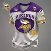 Camiseta para Hombre Estampada de Equipo de la NFL Transfronterizo, Casual de Manga Corta Estilo Jersey de Fútbol Americano, Ropa para Hombre de Comercio Exterior