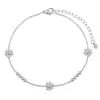 Tobillera de Pétalos Fresca, Dulce, Exquisita y Compacta Estilo Ins Coreano para Mujer, Moderna y Sencilla, Tobillera Personalizada de Acero de Titanio