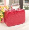 Estuche Cosmético con Patrón de Piedra para Mujer, Portátil con Espejo, Bolsa de Almacenamiento, Organizador de Maquillaje Cuadrado, Bolso de Mano