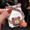 Nuevo Set de Cuerdas para el Cabello de Oso de Dibujos Animados Mismo Estilo de Dongdaemun Banda de Cuero Anillos para el Cabello para Niñas Alta Elasticidad Directo de Fábrica Lote