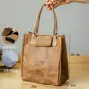 Bolsa de almuerzo aislada engrosada de alto valor, portátil para trabajadores de oficina, bolsa bento de gran capacidad, para que los estudiantes lleven sus comidas