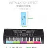 Piano órgano electrónico universal 88/61/54 teclas de colores pegatinas pentagrama pegatinas de protección de teclado principiante pegatinas fáciles de recordar