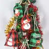 Bolsa de algodón con cordón de Navidad al por mayor bolsa de almacenamiento de dulces y regalos Bolsa de algodón con diseño de pingüino a cuadros navideños personalización