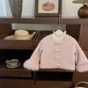 ¡Dulce y LindaChica Dulce! Abrigo de Otoño e Invierno para Bebé Niña con Puños de Piel Estilo Chanel, Elegante Conjunto de Falda Engrosada