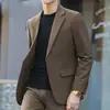 Terno Casual Masculino Jaqueta Primavera e Outono Novo Estilo Masculino Versátil Solto Tamanho Grande Negócios Sem Ferro Casual Terno Superior