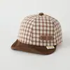 Gorros para Bebés Niños y Niñas, Estilo Béisbol Ala Suave Primavera y Otoño Cuadros Casual Elegante Estilo Primavera Gorros para Bebés
