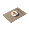 Suministrados Directamente por el Fabricante, Manteles Individuales de Cuero con Patrón de Tela para Uso en el Hogar y en Hoteles, Manteles Cuadrados de Doble Cara, Impermeables, Resistentes al Aceite y Aislantes del Calor