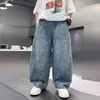 Jeans para Niños Estilo Primavera y Otoño 2026 Nuevos Jeans de Otoño para Niños Guapos Ropa Casual de Otoño para Niños Pantalones Sueltos para Niños