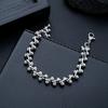 Pulseira Trançada com Contas Cruzadas Mais Vendida no Exterior Aço Titânio Masculino Não Desbota Joias da Moda Joia de Mão Versátil Feminina