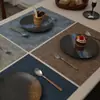 Manteles individuales de cuero engrosado, impermeables y a prueba de aceite, tapetes termoaislantes, manteles para mesa del hogar, tapetes para platos y tazones, manteles de mesa estilo occidental, tapetes para mesa antiquemaduras