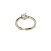 Moda Coreana y Japonesa Anillo Abierto Simple Incrustado con Diamantes, Elegante Lujo Ligero Versátil Diseño Único Anillo para Dedo Índice Super Brillante Accesorio