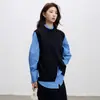 Conjunto de Dos Piezas de Chaleco de Punto de Lana y Falda Estilo Coreano 2026 Nuevo Otoño Temprano Moda para Mujer Conjunto de Suéteres Simples para Superponer