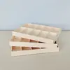 Artesanía de Madera Creativa Partición Simple Caja de Madera Joyería Caja de Almacenamiento para Artículos Pequeños Calcetines Ropa Interior Caja de Almacenamiento de Madera