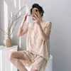 Conjunto de Pijama de Algodão e Seda para Mulheres, Novo Estilo de Verão, Conjunto de Regata e Shorts, Fino e Solto para Primavera/Outono, Pode Ser Usado Fora de Casa, Sensação de Luxo para Casa