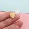Pingente de Coração Polido Espelhado em Aço Inoxidável Etiqueta Fashion em Formato de Coração Acessórios de Joias a Laser DIY