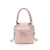 Bolsa Transversal Novo Estilo Versátil Doce Laço Bolsa de Mão Moda Feminina Tendência Bolsa de Mão Couro Macio Bolsa de Ombro Transversal